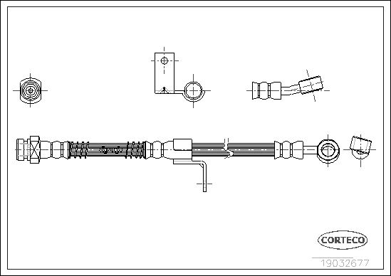 FLEXIBLE DE FREIN HYUNDAI COUPE,  0705