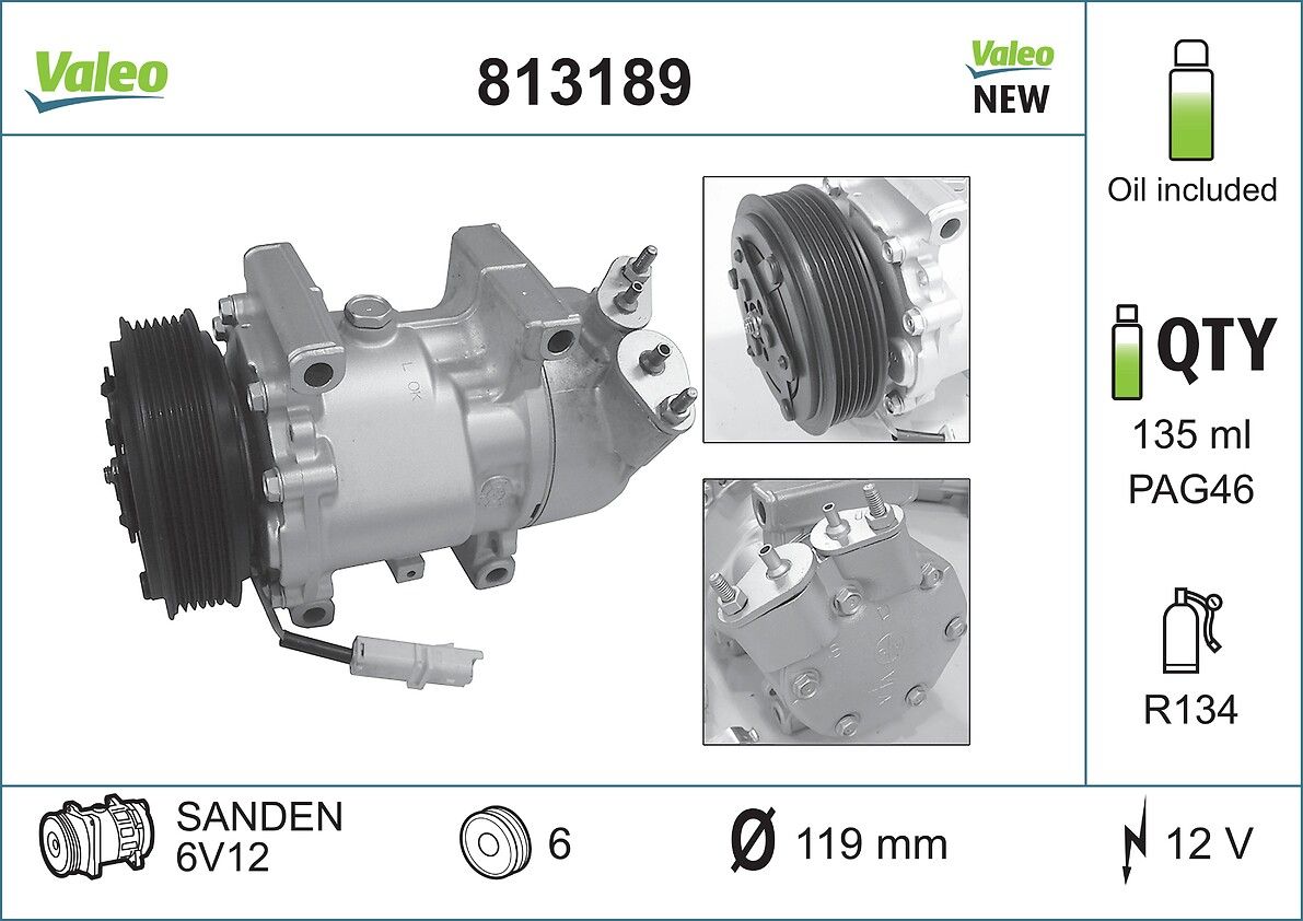 Compressor, air conditioning 813189