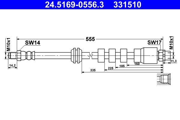 Brake Hose 24.5169-0556.3