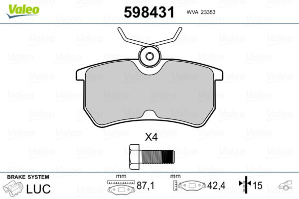 PLAQ FREIN FORD FIESTA V, FOCUS  .