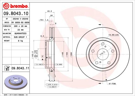 Brake Disc 09.B043.11