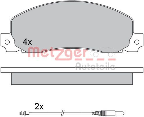 1170659 METZGER fékbetétkészlet, tárcsafék