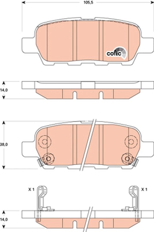 Brake Pad Set, disc brake GDB3507