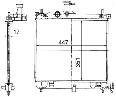 Radiador, refrigeración del motor