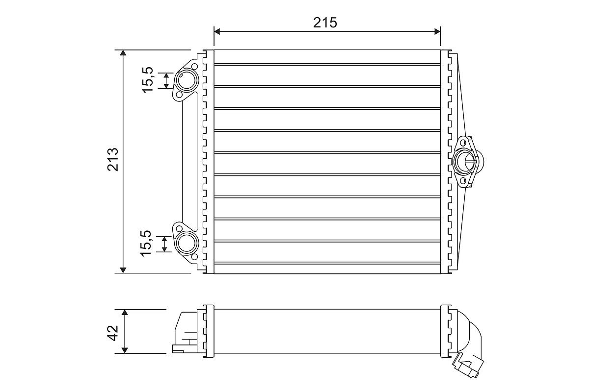 Wärmetauscher, Innenraumheizung