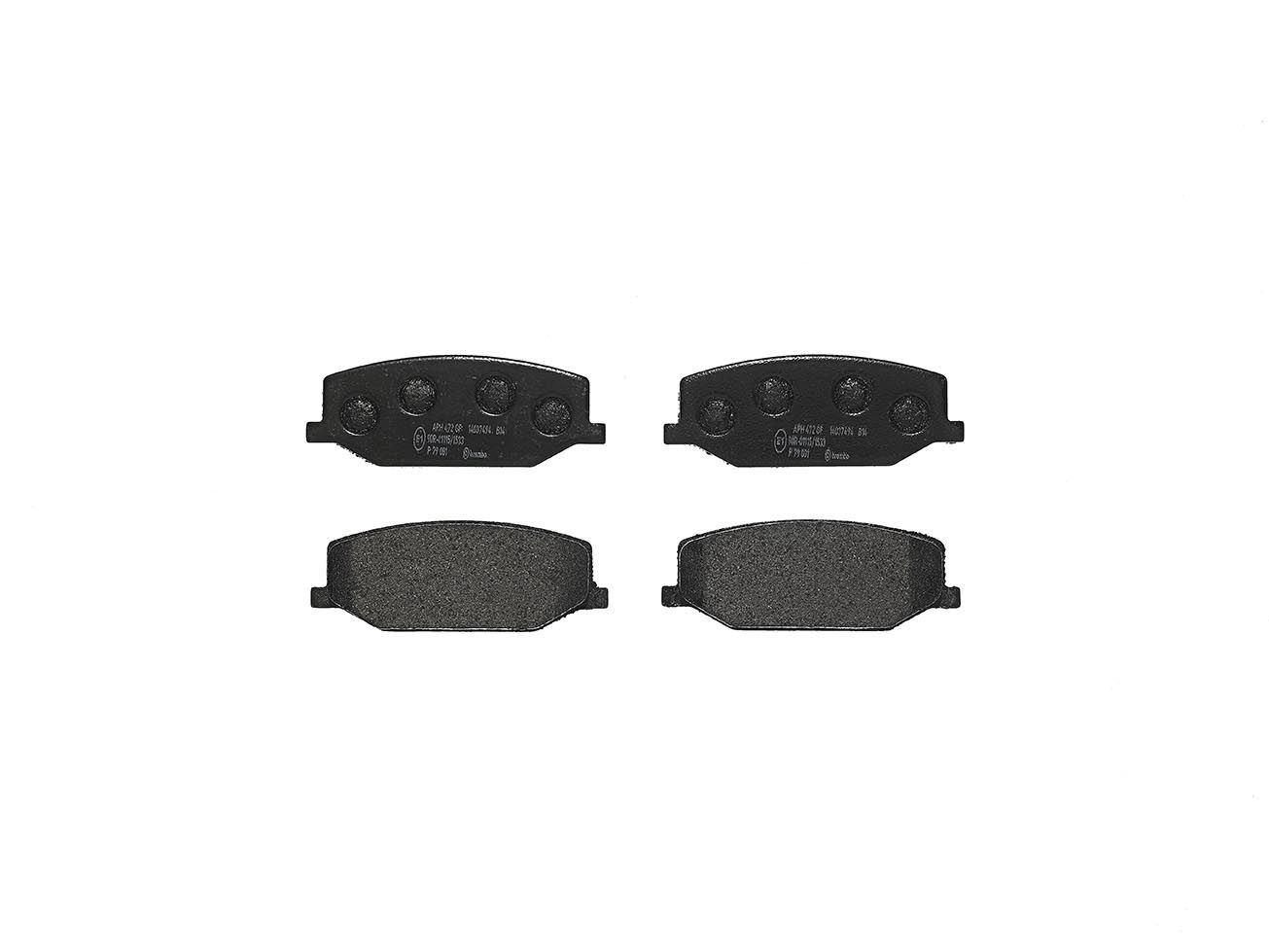 BREMBO P 79 001 - Bremsbelagsatz, Scheibenbremse PRIME LINE