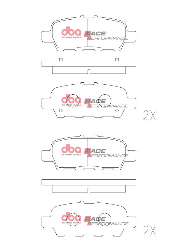 DBA RACE BRAKE PADS [ NISSAN 370Z, Z, STAGEA, SKYLINE GT- AKEBONO CALIPER 2001 - 2014 R ] - TecDoc Only