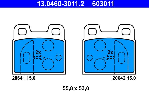 Brake Pad Set, disc brake 13.0460-3011.2