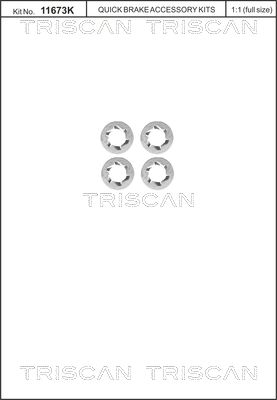 TRISCAN 8105 116014 Screw Set, brake disc