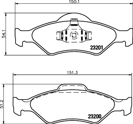 Brake Pad Set, disc brake 8DB 355 008-891