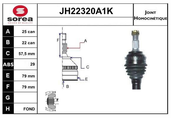 KIT CV JOINT AVEC KR083 - 306