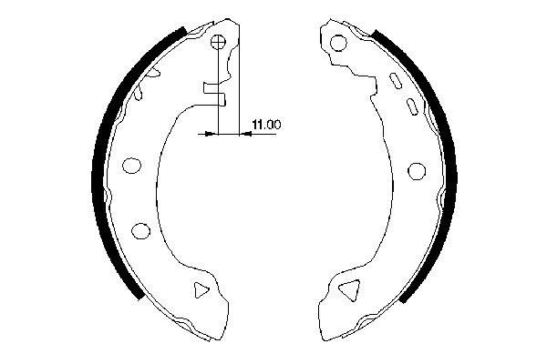 Brake Shoe Set 0 986 487 295