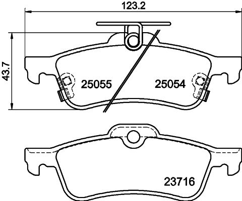 Комплект тормозных колодок, дисковый тормоз 8DB 355 020-501