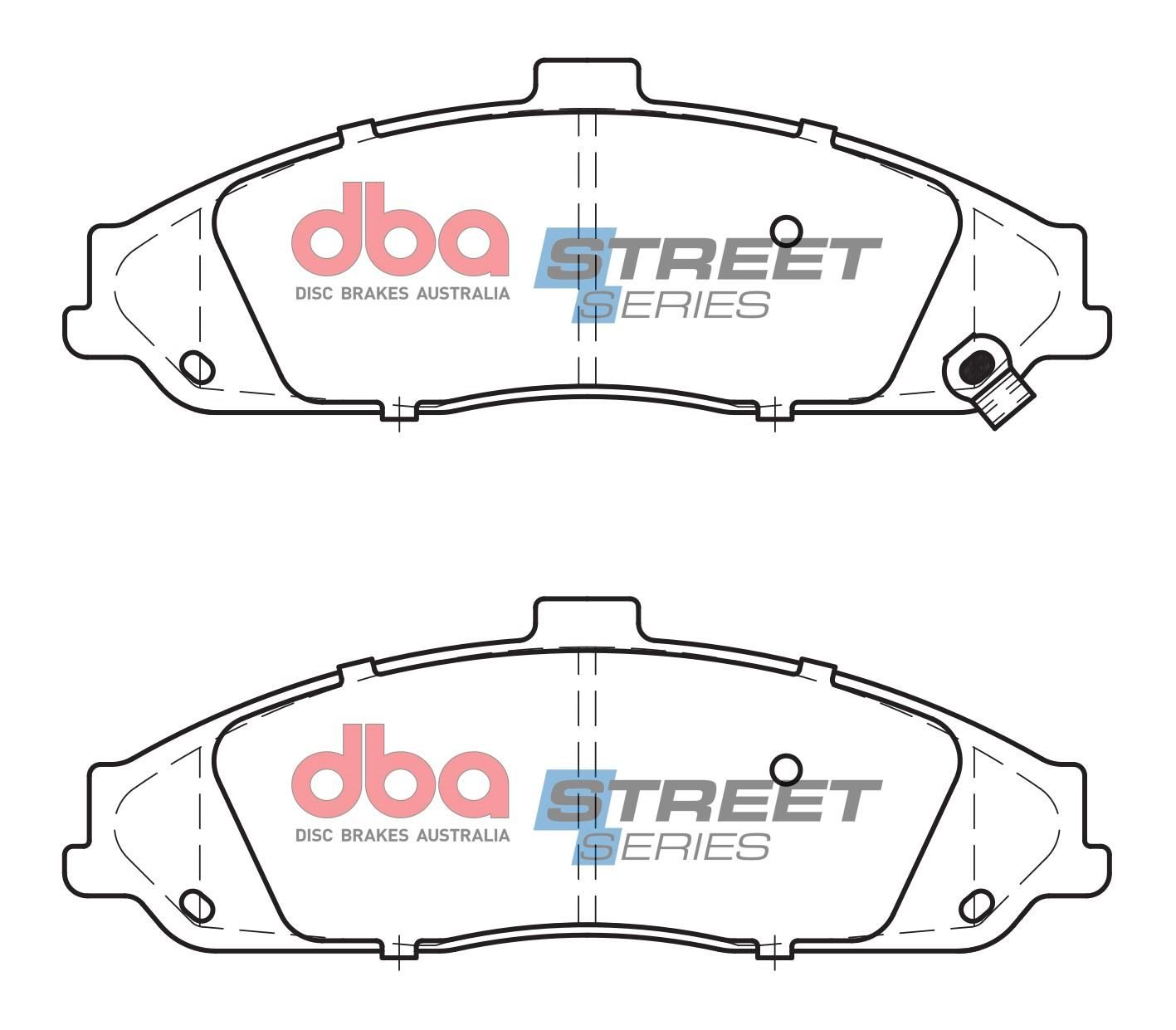 DBA SS STREET SERIES BRAKE PADS [ Ford Falcon BA XR6 XR8 with C5 C6 Caliper / FPV with PBR Caliper2002-2005 F ] - TecDoc Only