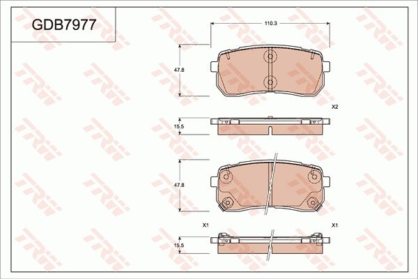 TRW DISC BRAKE PADS - TecDoc Only
