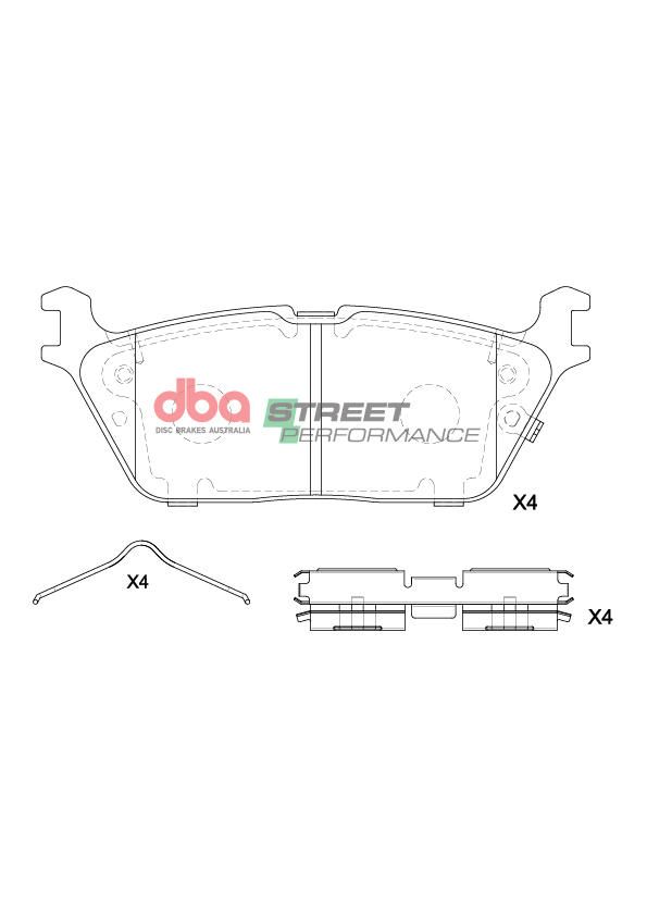 DBA  SP PERFORMANCE  BRAKE PADS [ Dodge Ram 5.7 2018- On R ] - TecDoc Only
