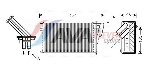 AVA Deutschland RTA6203 Wärmetauscher, Innenraumheizung