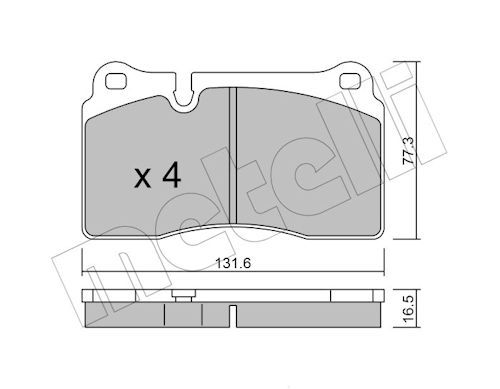 METELLI 22-0659-0 - Bremsbelagsatz, Scheibenbremse