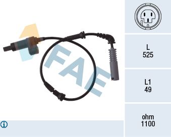 Sensor, wheel speed 78018