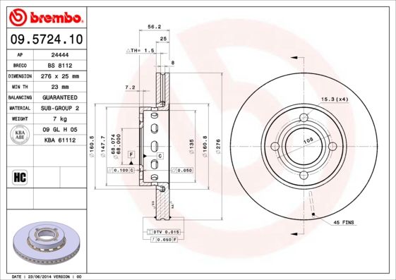 Brake Disc 09.5724.10