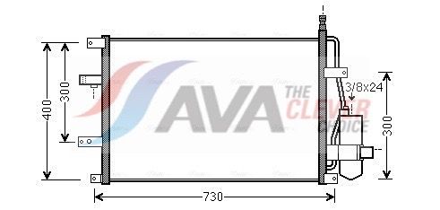 AVA QUALITY COOLING VO5107D - Kondensator, Klimaanlage ** CLEVER FIT **