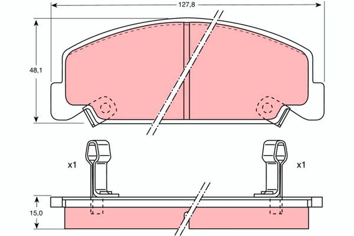 Brake Pad Set, disc brake GDB764