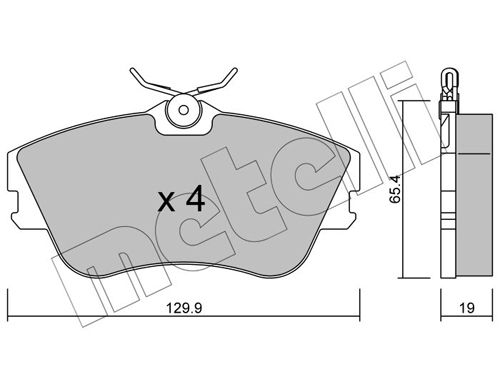 Brake Pad Set, disc brake 22-0164-0