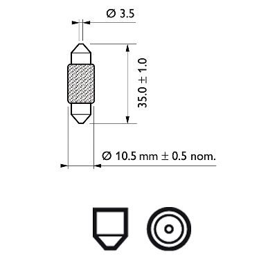Glühlampe, Innenraumleuchte Glühlampe, Innenraumleuchte