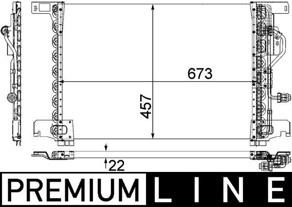 AC 283 000P MAHLE BEHR *** PREMIUM LINE *** kondenzátor, klíma