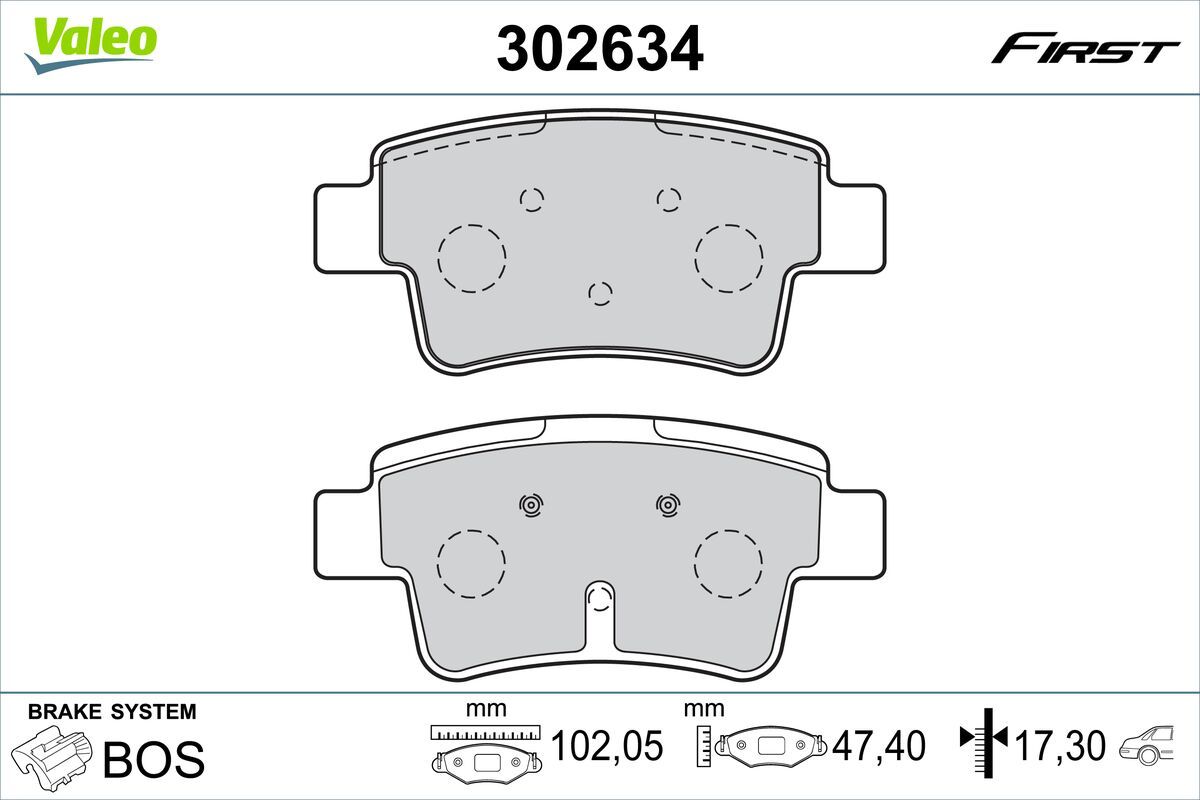 Brake Pad Set, disc brake 302634