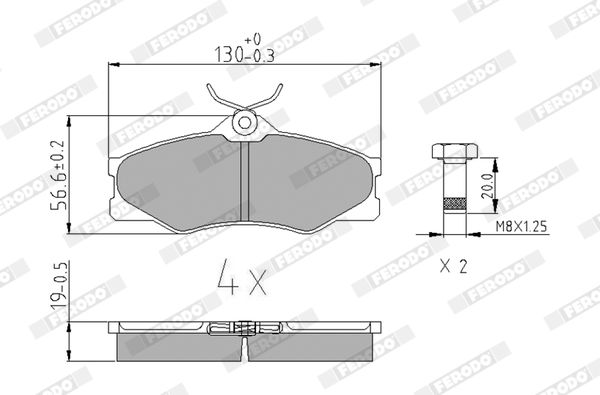 Brake Pad Set, disc brake FVR517