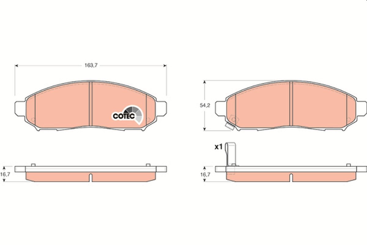 Brake Pad Set, disc brake GDB3404