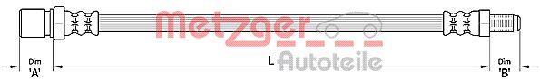 4110310 METZGER fékcső