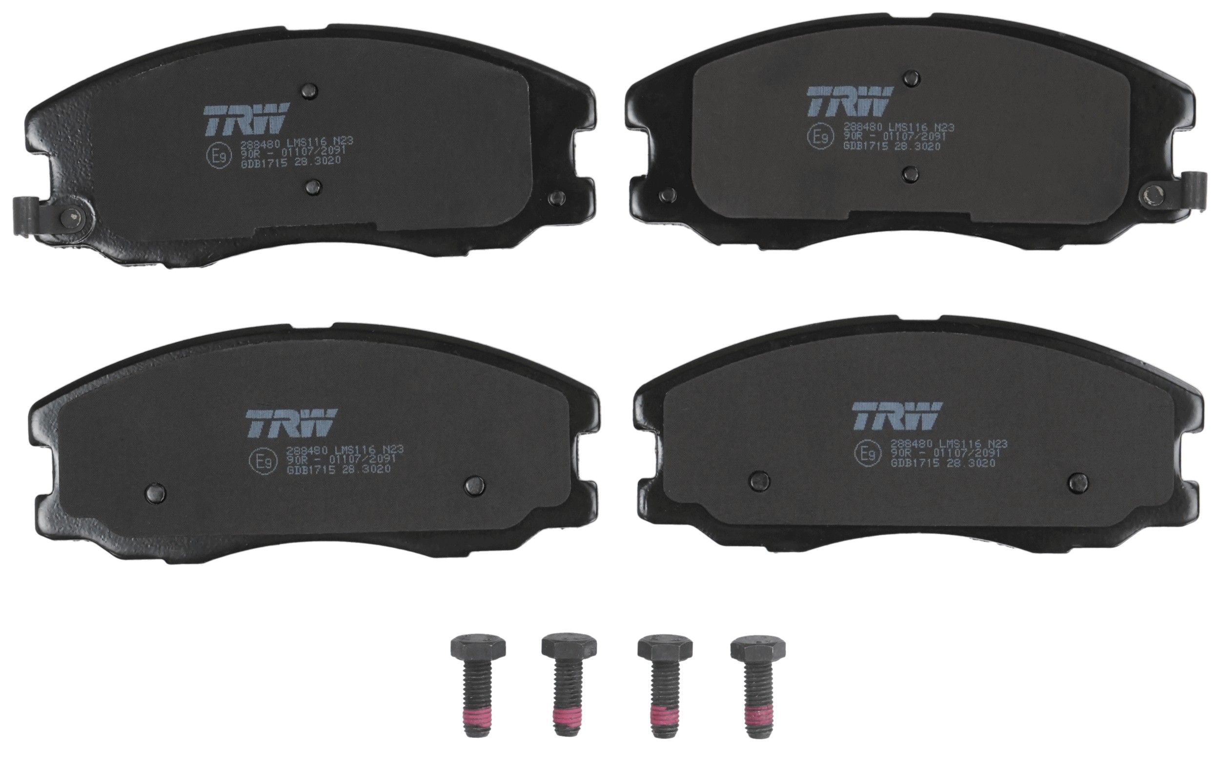 TRW DISC BRAKE PADS - TecDoc 2