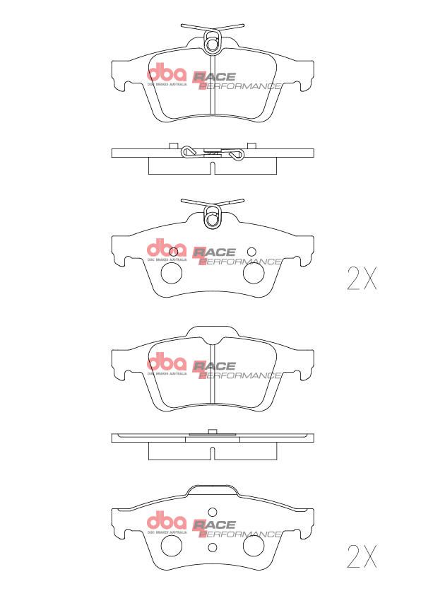 DBA RACE BRAKE PADS [ CITROEN/ FORD/ HOLDEN/MAZDA/SAAB & VOLVO 2004-14 R ] - TecDoc Only