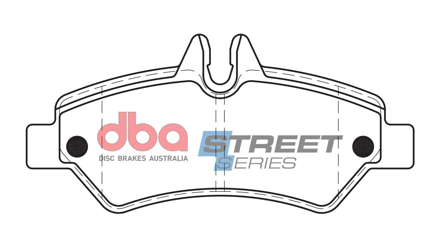 DBA SS STREET SERIES BRAKE PADS [ Dodge/Mercedes & VW 2006-2014 R ](suits wear sensor DBAWS1106, DBAWS1110 ) - TecDoc Only