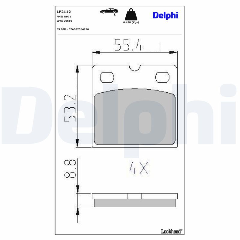 Bremsbelagsatz, Scheibenfeststellbremse