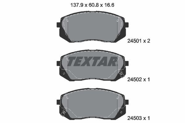 Brake Pad Set, disc brake 2450101