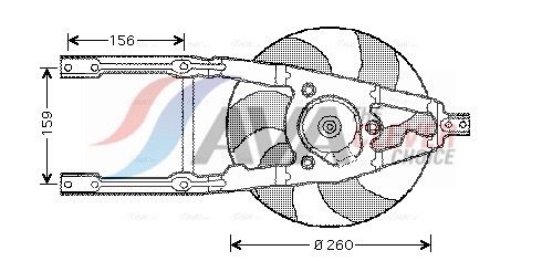 FT7543 AVA QUALITY COOLING ventilátor, motorhűtés