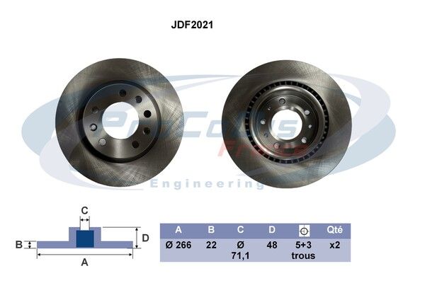 DISQUES DE FREIN JEU DE 2