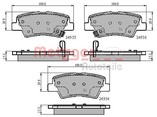 Brake Pad Set, disc brake 1170863