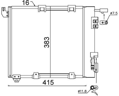 Condenser, air conditioning AC 349 000S