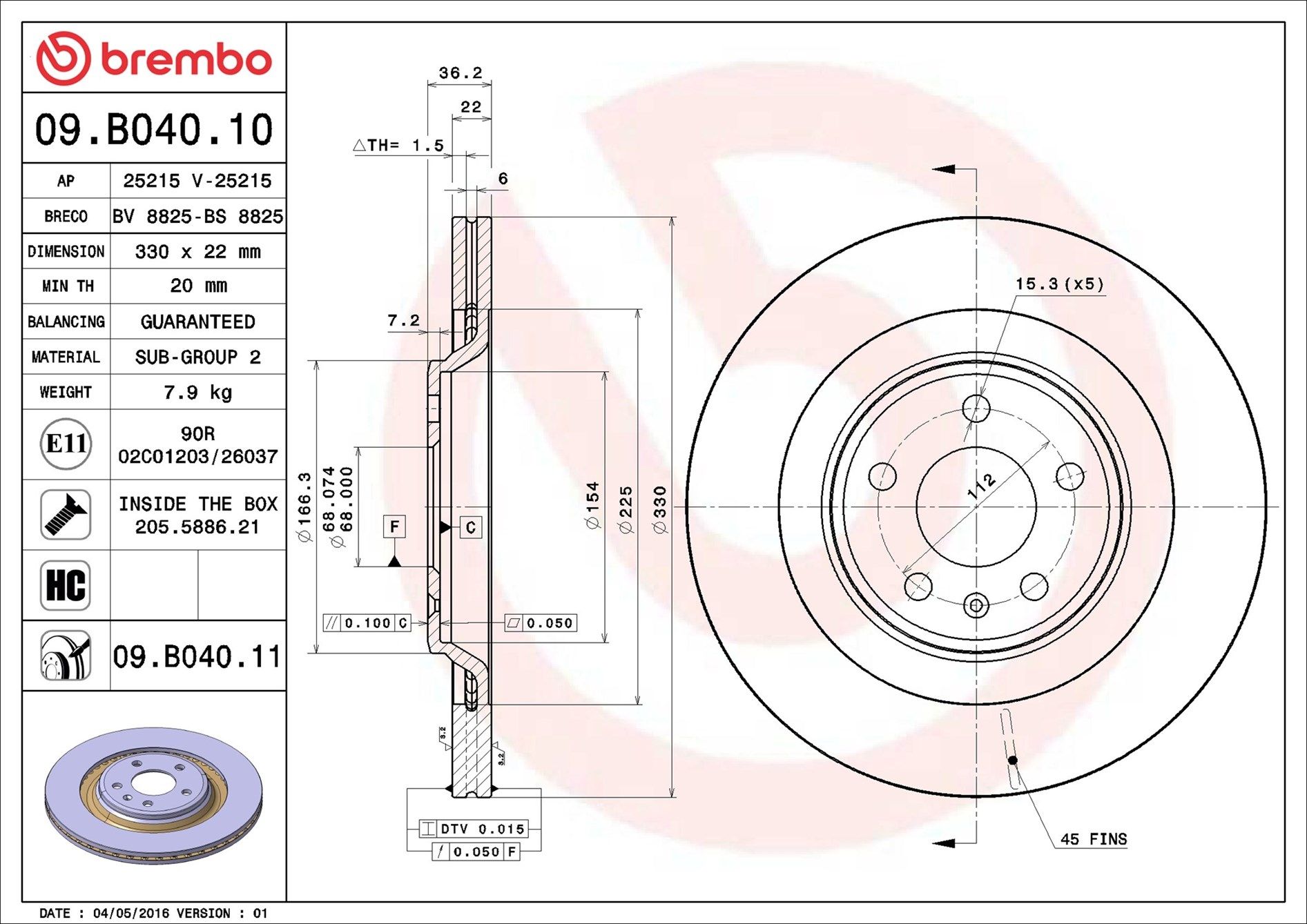 AUDI Q5 TDI QUATTRO 09- (RR) - TecDoc 1