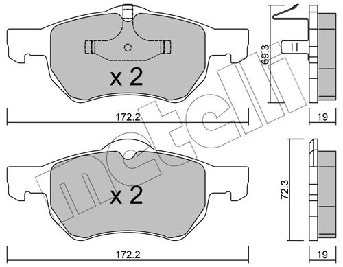 Brake Pad Set, disc brake 22-0523-0