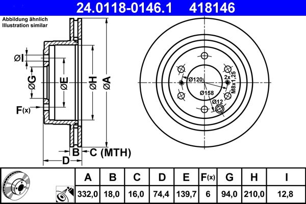 Brake Disc 24.0118-0146.1