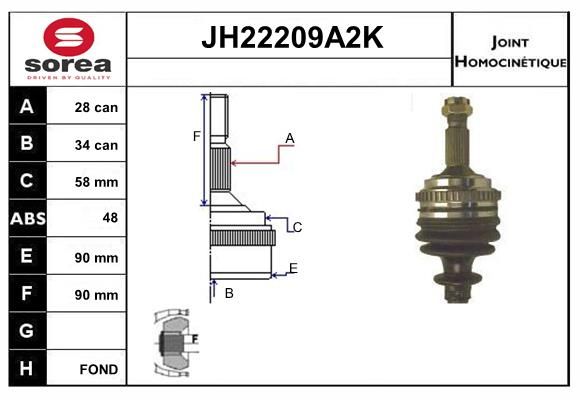 KIT CV JOINT AVEC KR084 - XM