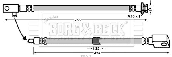 BBH7648 BORG & BECK fékcső