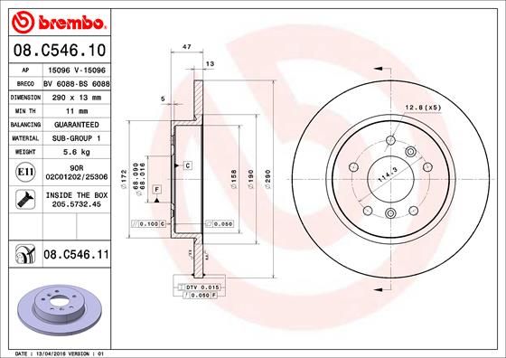 Brake Disc 08.C546.11