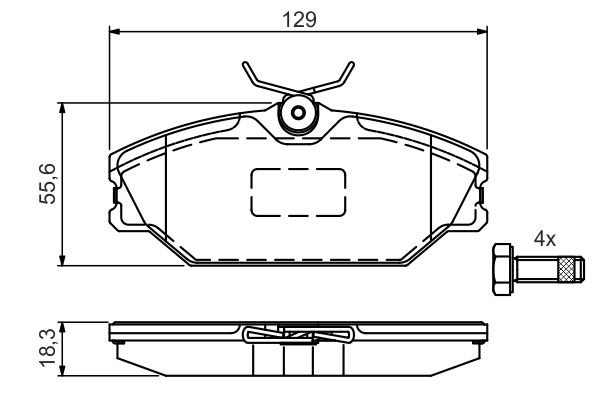 0 986 495 049 BOSCH fékbetétkészlet, tárcsafék