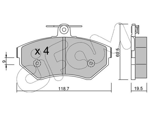 Brake Pad Set, disc brake 822-215-0